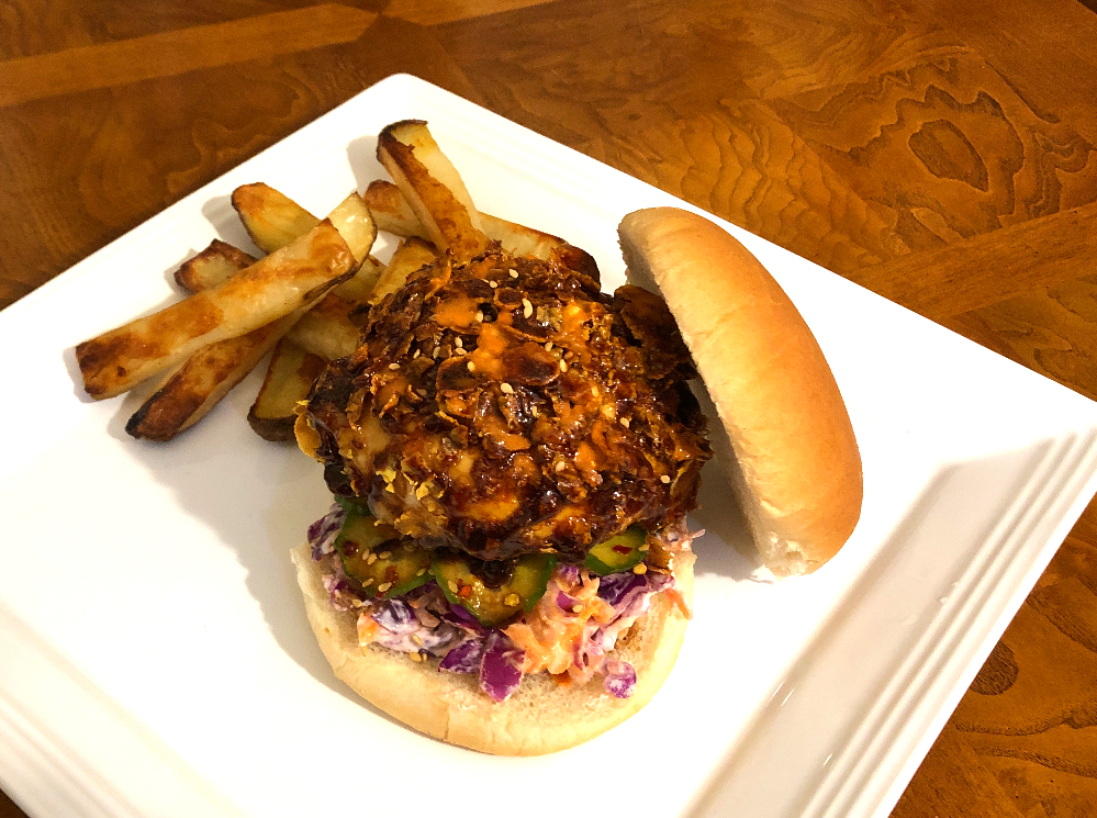 Light Korean Chicken Burger that still packs a punch with flavour