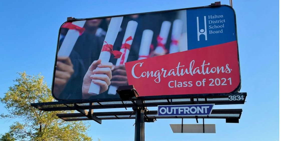 HDSB signboard on display in the region, congratulates the class of 2021 | HDSB
