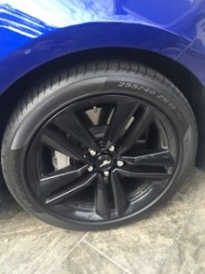 19” high performance summer tires  |  19” high performance summer tires mounted on stunning ebony painted aluminum wheels