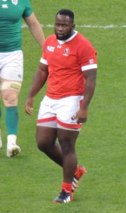 djustice sears duru rugby world cup 2015 |  Djustice Sears-Duru playing for Canada against Ireland at the 2015 Rugby World Cup. Image courtesy: Wikimedia Commons