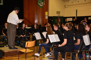Student musician working with a conductor | Mr. Hazo spent the day working with T.A. Blakelock music students. Photo Credit: Janet Bedford | Janet Bedford