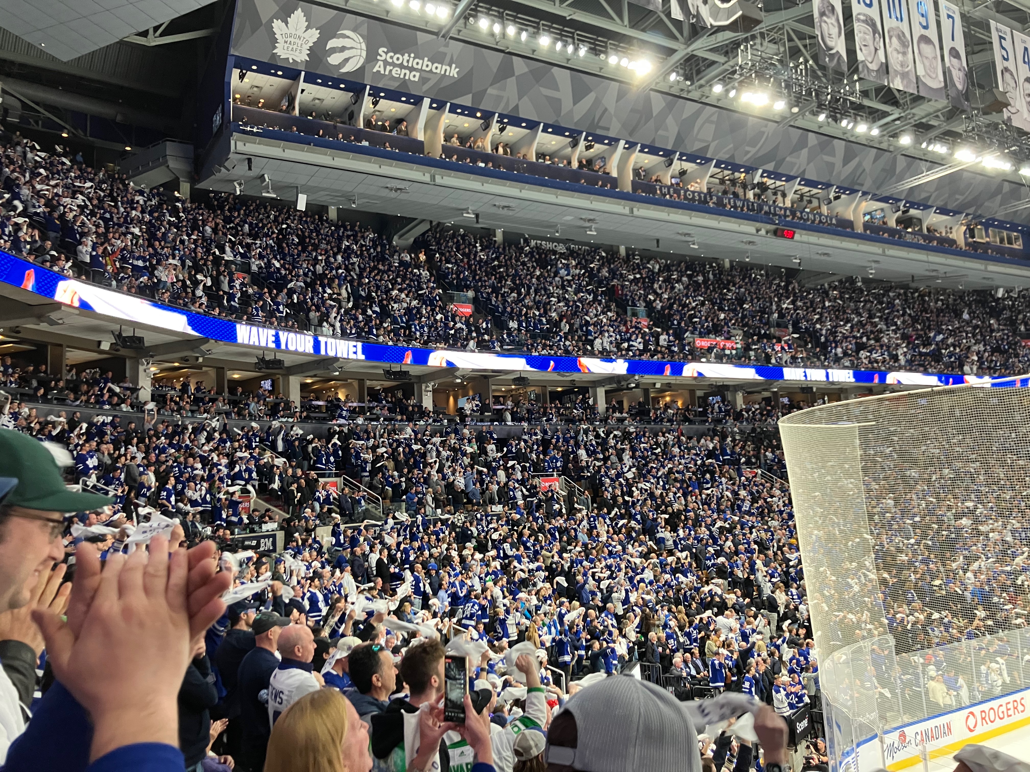 Fans try to will victory in the dying minutes, standing, cheering and waving towels in unison. | Oakville News