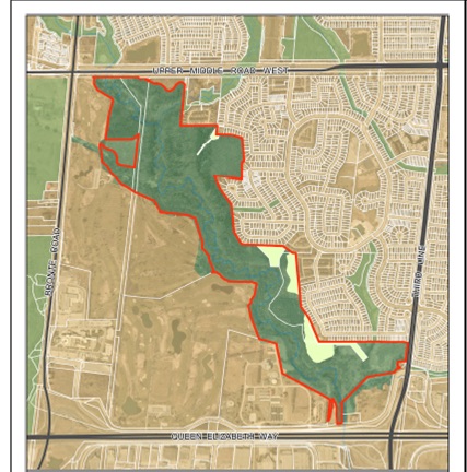Map of 14 Mile Creek River Valley the town of Oakville aims to protect. | Town of Oakville