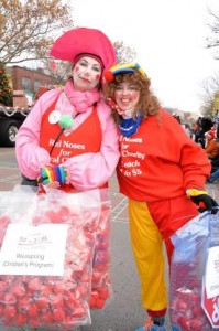 Clowns |  A couple of clowns at the Oakville Santa Claus Parade: Photo Credit: Janet Bedford