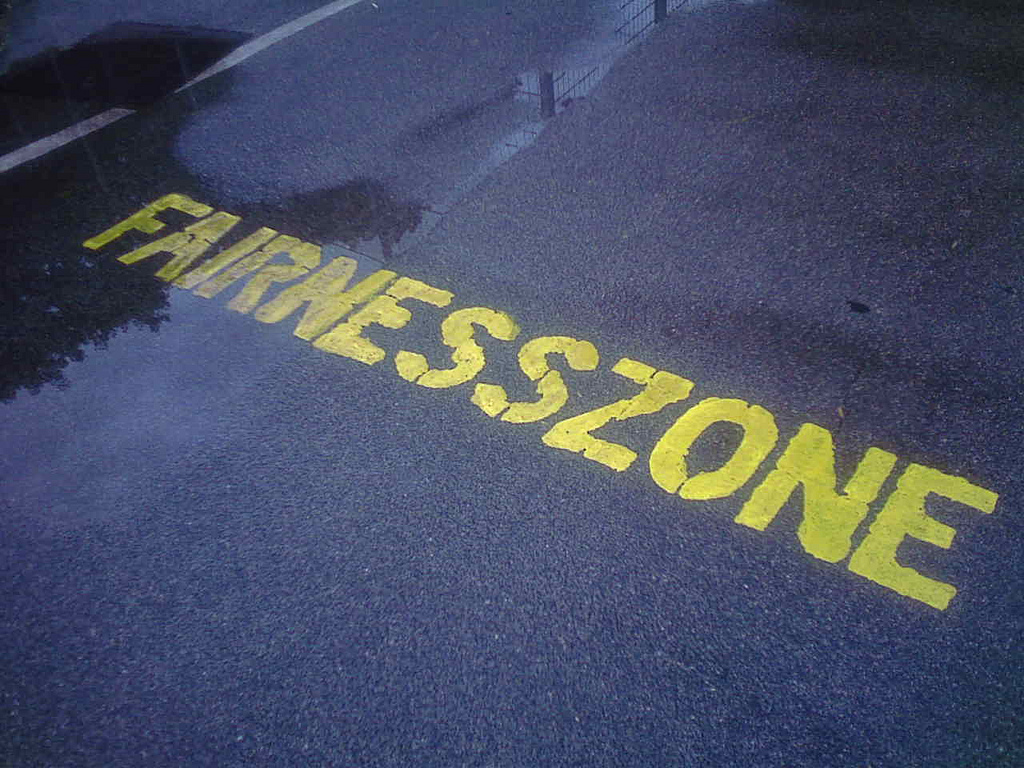 Fairness Zone on Pavement | PatrickSeabird  -  Foter  -  CC BY