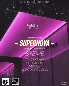 Supernova Poster | Supernova is a large-scale concert pioneered by Nightlite and hosted by Providence the Poet and Archaic. | Mashaal Effendi