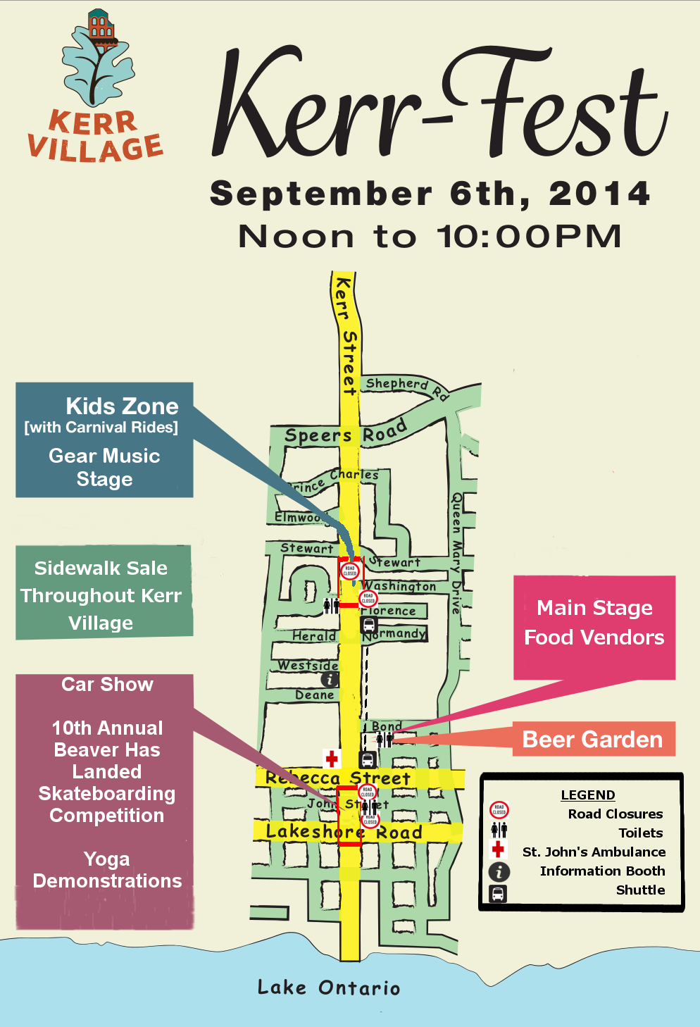 Kerr-Fest Map 2014 | Kerr Village BIA
