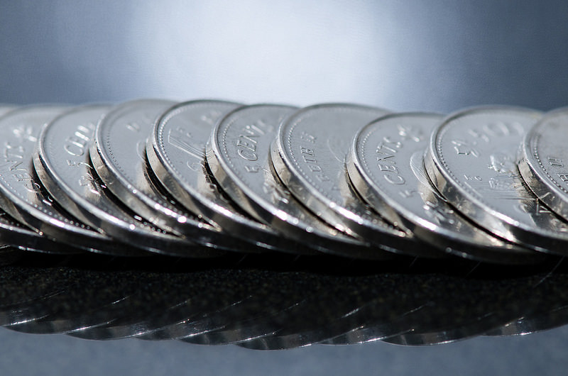 Canadian Quarters Lined Up | MorboKat  -  Source  -  CC BY