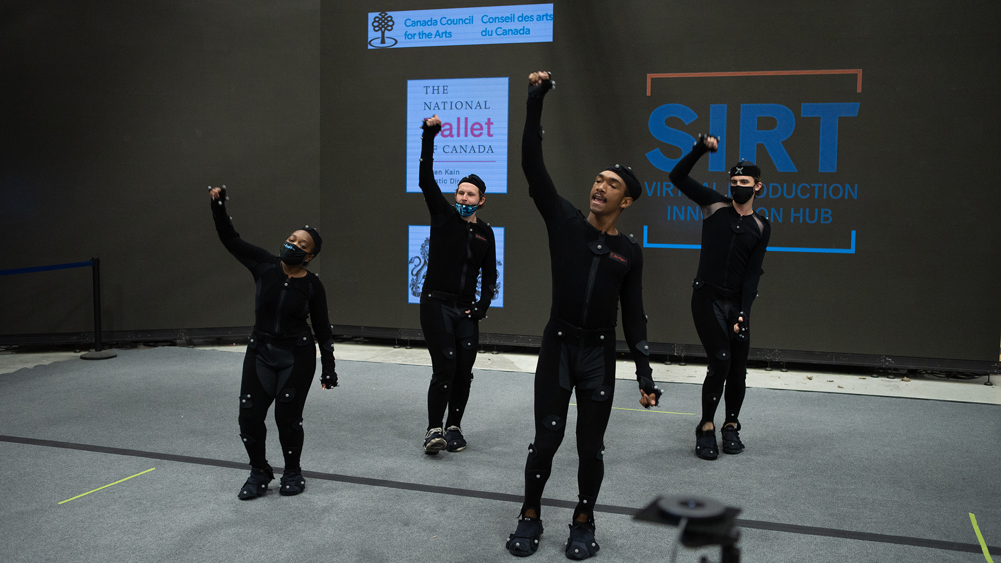 SIRT researchers and motion capture performers at the Centre