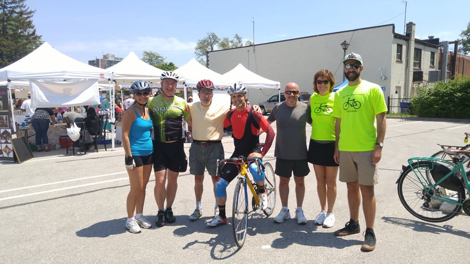 Cycle Oakville’s 2017 Kick Off |  The ride ended up at the Kerr Village Handmade & Vintage Market. Photo Credit: Fraser Damoff