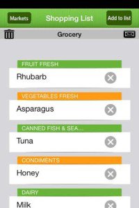Food Shopping App, for android and iPhone