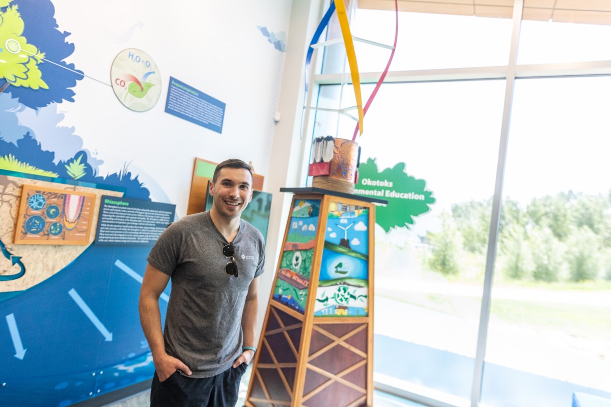 Student art installation finds temporary home in Okotoks