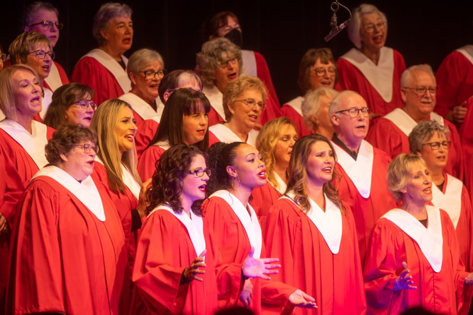 The Big Rock Singers perform in their Christmas show 'Let Heaven and Nature Sing' at the Foothills Centennial Centre on Dec. 10.
