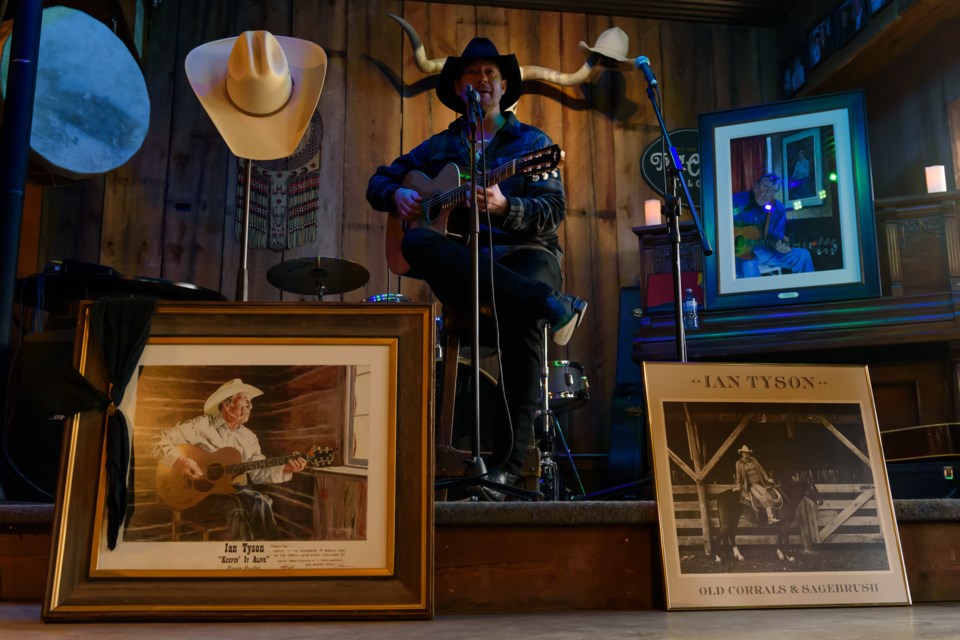 Paul Brandt plays during a celebration of Ian Tyson at the Twin Cities Saloon in Longview on Jan. 9.