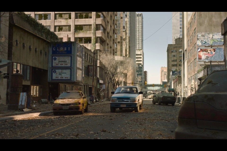 Calgary's Globe Cinema on Stephen Avenue is spotted in Episode 4 of 'The Last of Us' as protagonists Joel and Ellie enter Kansas City.
The sign outside advertises 'Matchstick Men' and 'Underworld', which both came out in Sept. 2003, when the outbreak happens in the TLoU story. 