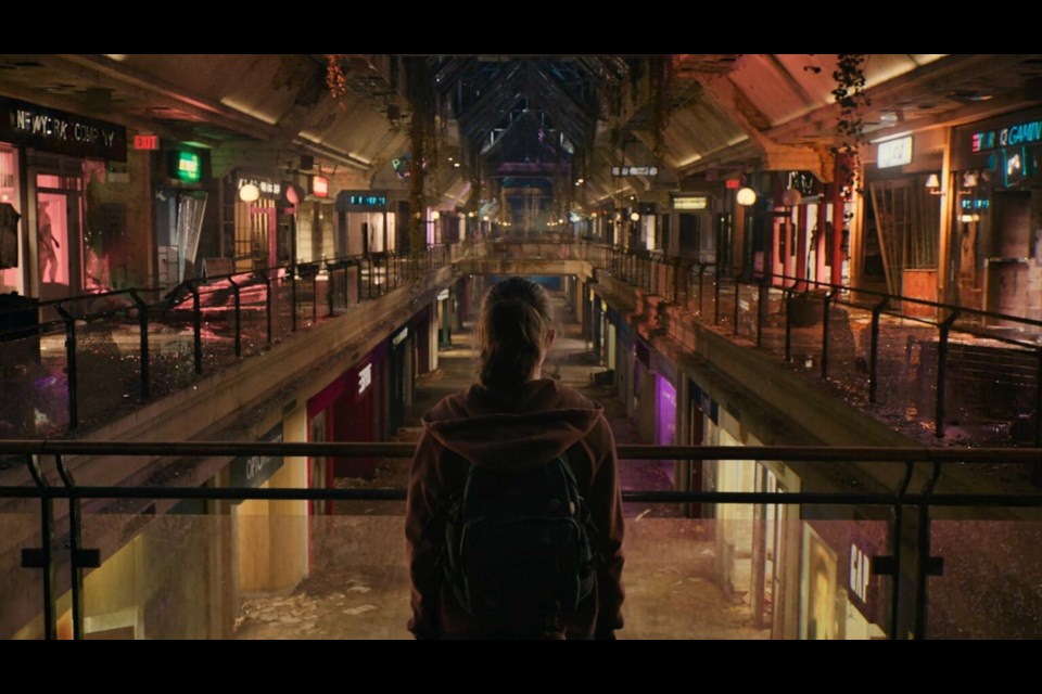 Ellie (played by Bella Ramsey) looks out on what is actually Calgary's Northland Village mall, which closed in 2021 for renovations.