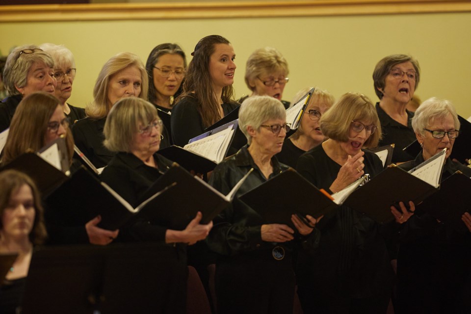 The Calgary Women's Choir performs in the On the Edge concert series at the Red Deer Lake United Church on March 24.