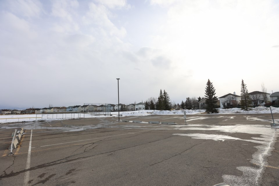 The St. John-Paul II Collegiate lot will soon be home to Okotoks' newest outdoor rink.
