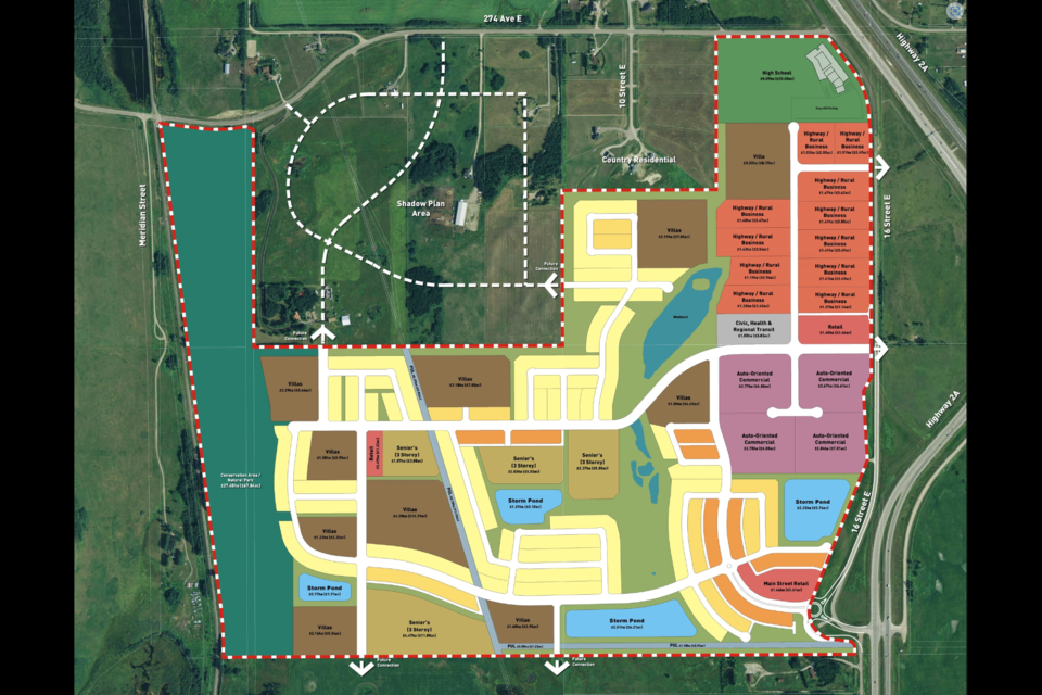 A map shows the proposed Area Structure Plan for Foothills Landing.