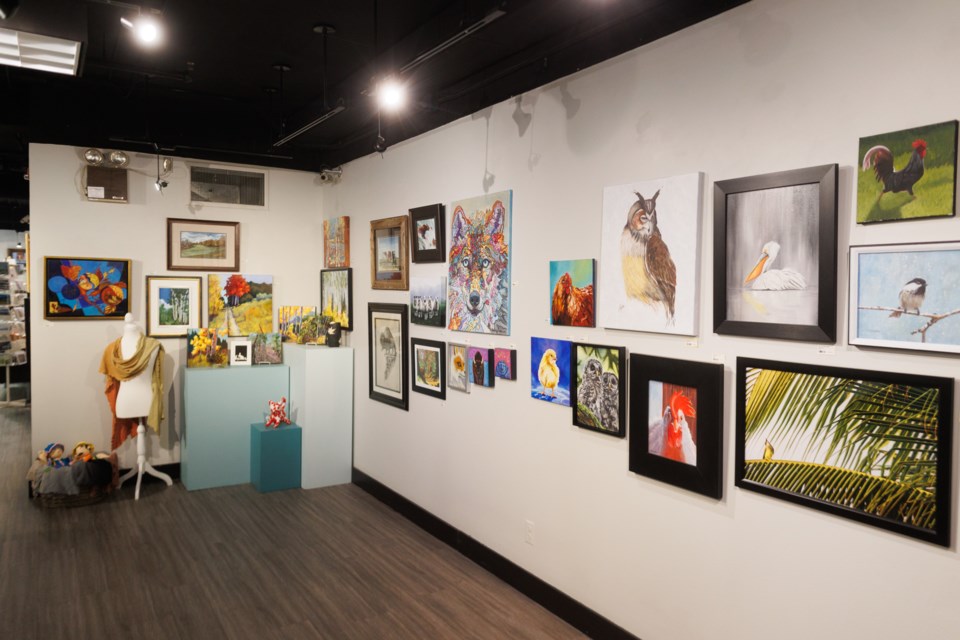 The Okotoks Art Gallery's member show has opened, running until Sept. 7. Works from dozens of local artists are up for sale.