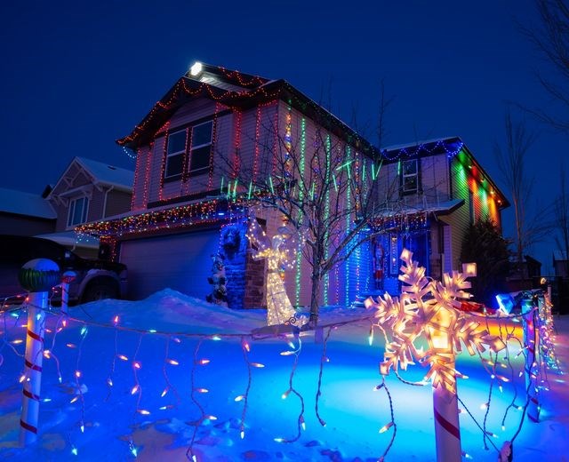 18 festively decorated homes on Okotoks Christmas Light Tour Okotoks