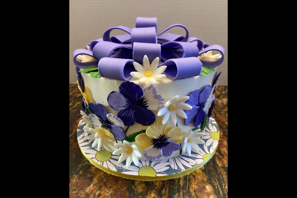 A cake made by Cheyanne Caton, a hobby baker in Diamond Valley. Caton is in the quarterfinals of the Greatest Baker competition, and she hopes to make it to the next round on Jan. 18.