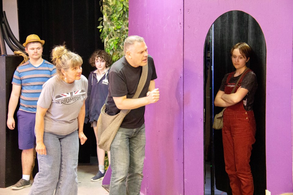 The 'Hansel and Gretel' cast during rehearsals.