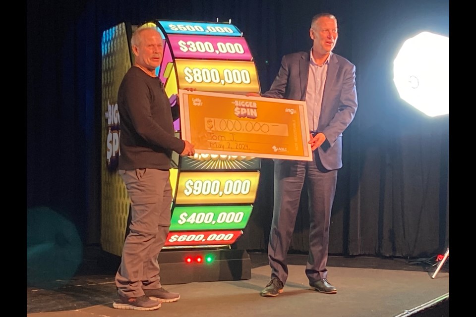 Tom Jones was the big winner, taking home $1 million from a Western Canada Lottery Corporation event in Edmonton on May 2.