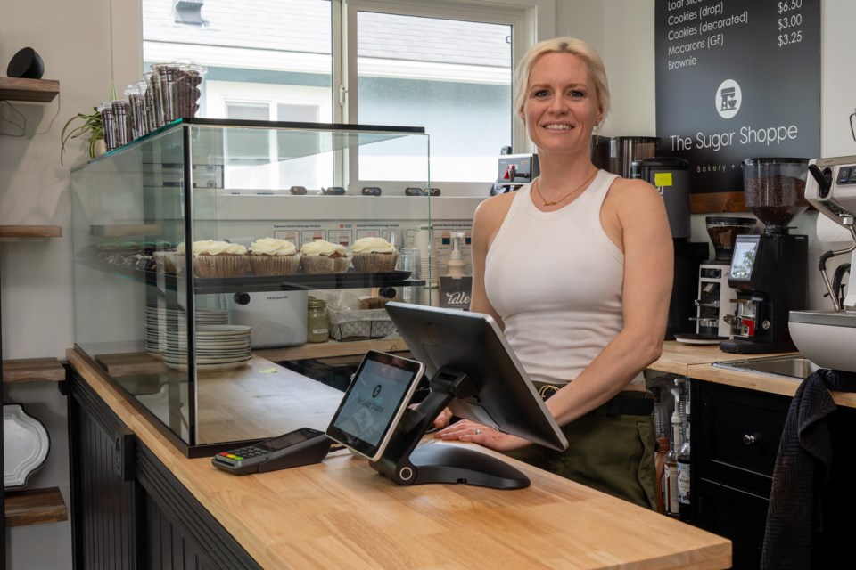 Adrienne Town poses in The Sugar Shoppe in Okotoks.