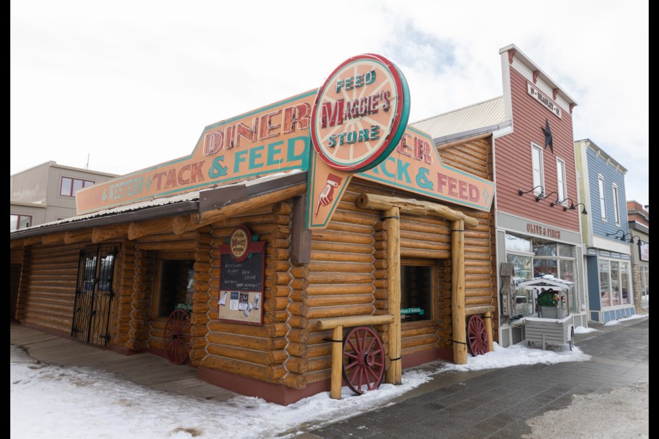 The Maggie's Diner, Tack & Feed Store set on High River's 3 Avenue SW on March 26, 2023. The fictitious diner has been a focal point of Heartland and a major tourism draw with fans of the series making the pilgrimage.