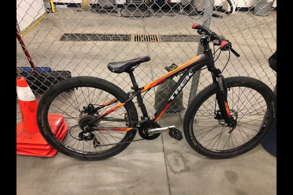 Okotoks RCMP found this orange and black Trek Marlin 5 mountain bike at the Okotoks skate park on Oct.8. Anyone with any information to help return it to the owner are asked to call RCMP. 