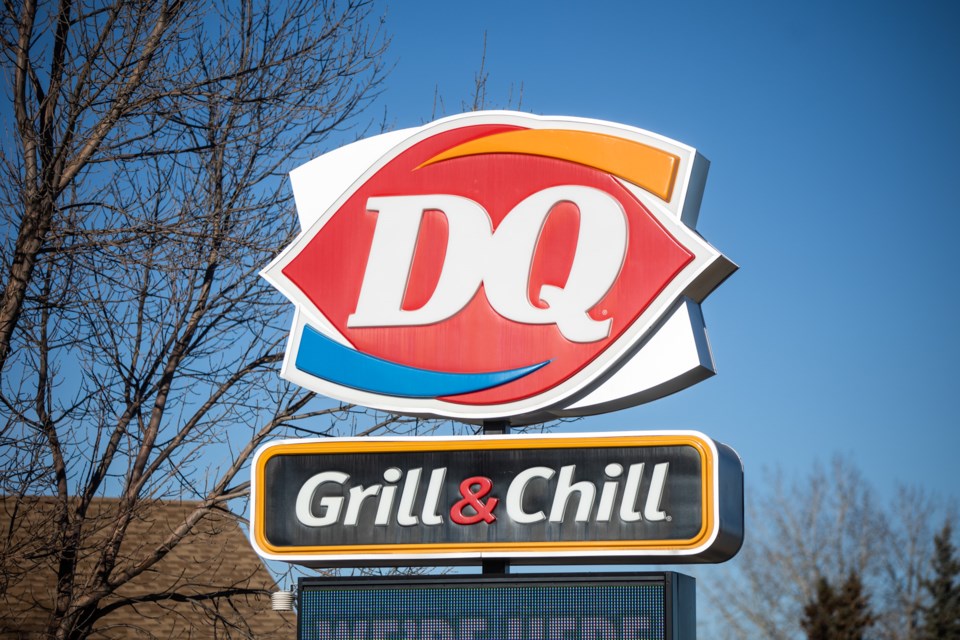 The sign at the Dairy Queen in Okotoks on Dec. 6. Black Diamond council voted on Dec. 2 to rezone a lot on Centre Ave. W and 4 St. SW to allow for the construction of a Dairy Queen franchise. (Brent Calver/Western Wheel)