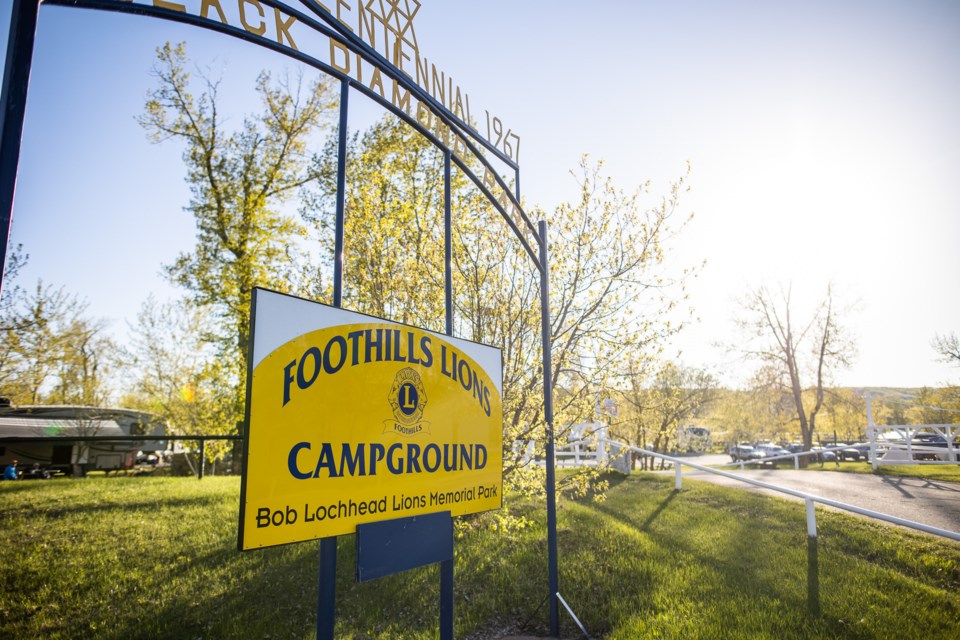 The Foothills Lions Campground in Black Diamond on May 22. As restrictions remain in place and Albertans look closer to home for holidays, both the Black Diamond and Turner Valley campgrounds are anticipating a busy summer.