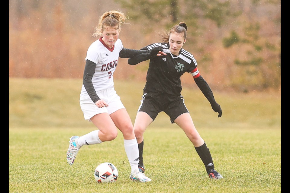 The HTA Knights and Cochrane Cobras play in the gold medal match of the South-Central Zone Championship on Oct. 23.