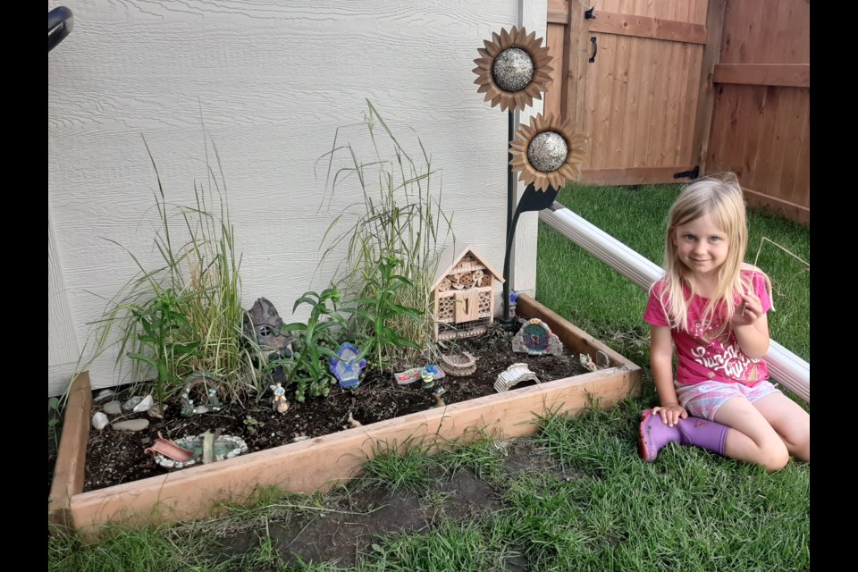 Ellie Kronstal placed first for Best Creative Kids' Corner in this summer's Bloomin' Turner Valley contest. (Photo Submitted)