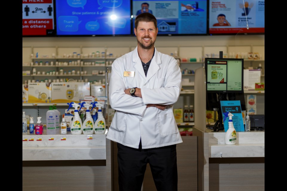 Pharmasave's Jeff Ertl poses in the Okotoks store on Oct. 9. (Photo by Devon Langille Photography)