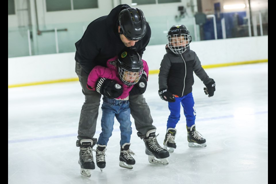 Free skating is on offer all month on Sundays at the Oilfields Regional Arena in Diamond Valley. 