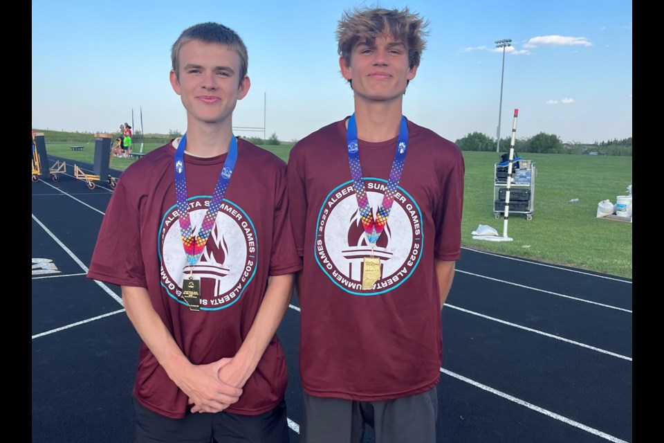 Okotoks brothers Nathan and Noah Heuver both won gold medals in athletics at the 2023 Alberta Summer Games. Nathan medalled in the U18 300m hurdles and Noah in the U16 medley relay.
