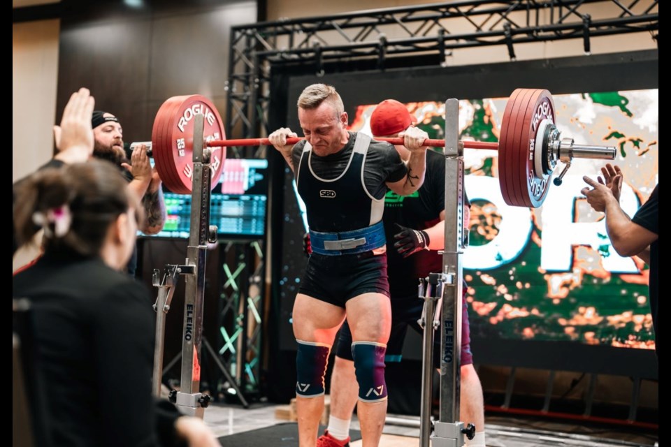 Chase Weigel goes for his world record in the squat at the 100% RAW World Lightweight Powerlifting Championships held last month in Virginia Beach, U.S. Weigel set the record with 525 pounds pulled in the sub-165-pound weightclass.