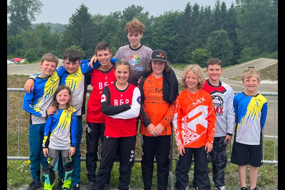 The Okotoks BMX Club had 10 athletes at the 2023 Canadian BMX Championships in Drummondville, Que. Four racers: Ellie-Mai George, Tyler Layton, Harrison Layton and Jackson Krsa, earned N-plates as top-eight finishers at the national event. 