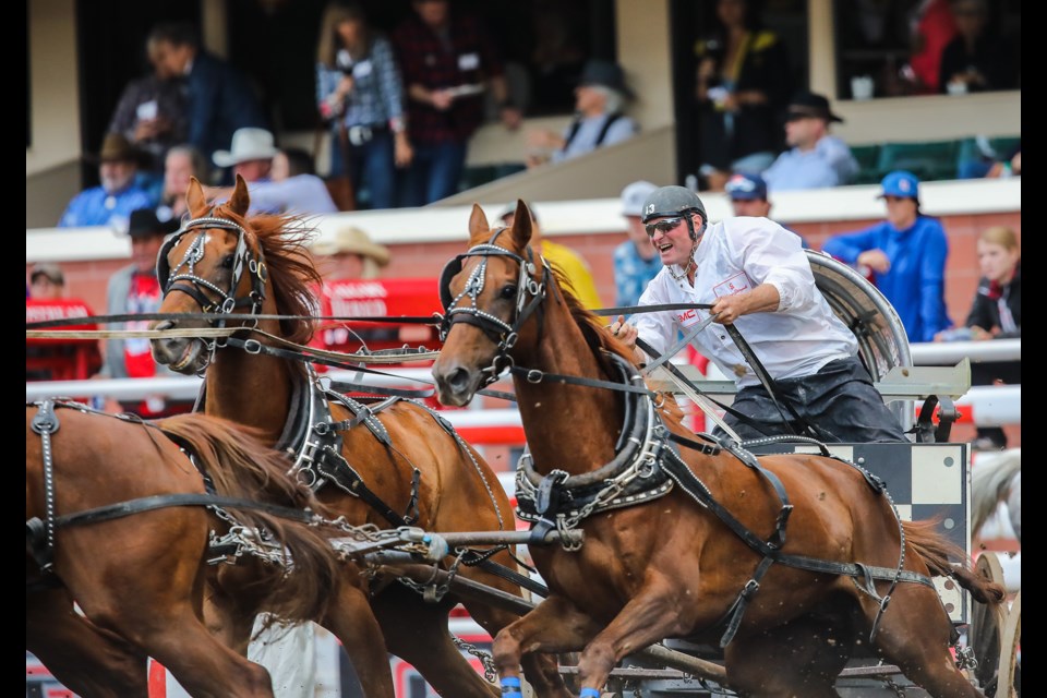 Four-time world champion Chuckwagon driver Jason Glass will not be competing this year due to commitments to work. (Brent Calver/Western Wheel File Photo)