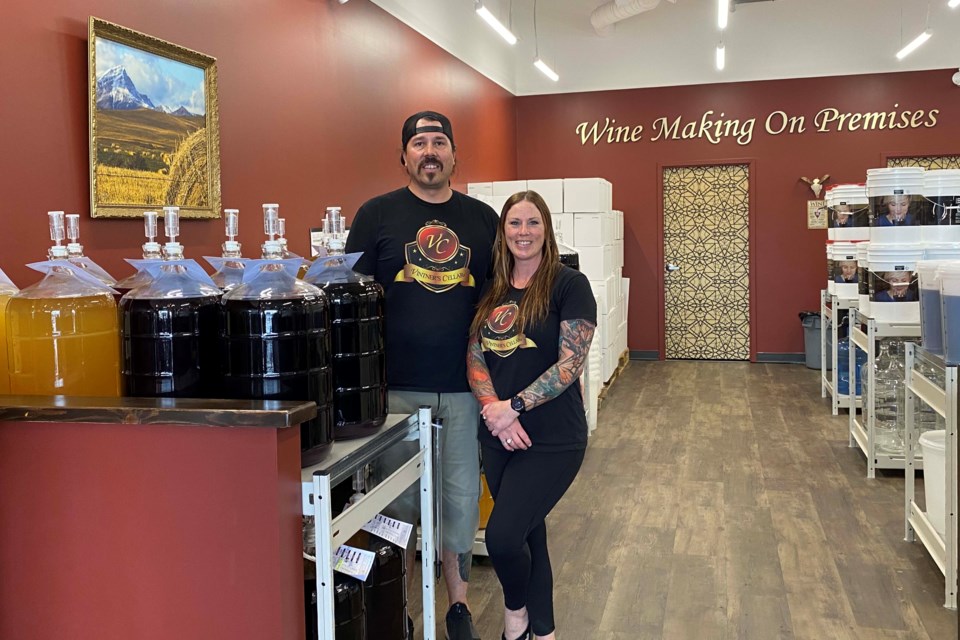 Marc McFaull and Desiree Brook opened Vinter's Cellar in Okotoks in March 2020. (Supplied photo)