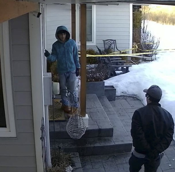Okotoks RCMP are on the hunt for three suspects, two men and one woman, who broke into a home on 88 Street E. in the MD of Foothills and stole electronics, clothing and