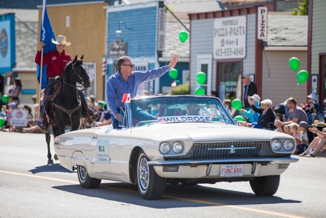Livingstone-Macleod MLA Pat Stier, at the Black Diamond Parade last year, announced he won&#8217;t be seeking re-election in the 2019 election. He plans to retire at the end