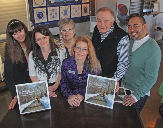 Contributors to the book In Pursuit of the Ordinary: A Journey to an Inclusive Alberta, from left Mary Stacey, Kathy Thornhill, Orvella Small, Kim Revenco, Darrel Janz and