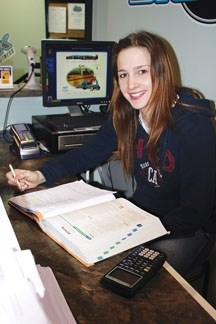 Elana Dawson has been able to combine school while working at Big Rock Training and Fitness in Okotoks.