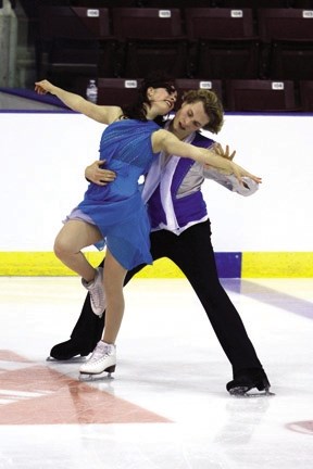 Okotoks-area resident Thomas Williams and Nicole Orford during their winning performance at the East/West Challenge in Mississauga, ON in December. The pair will skate in the 