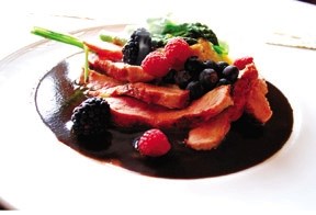 The Duck Magret with Saskatoon Berries is a taste explosion created by French chef Nicolas Desinai at Bistro Provence.