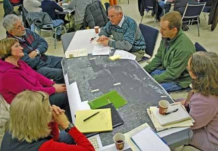 Local residents offer opinions on future land use in the Southern Alberta Foothills at a community forum held Jan. 24 in Turner Valley.