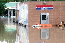 Flooding, like the one in 2005 (pictured here), is the most likely natural disaster that could take place in Okotoks and surrounding areas, says Ken Thevenot, fire chief and